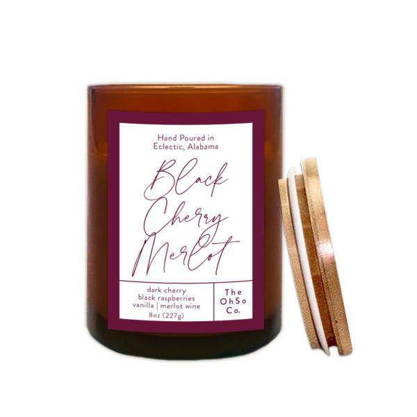 The OhSo Co. Soy Wax Candle Black Cherry Merlot at www.TheOhSoCo.com