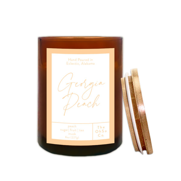The OhSo Co. Soy Wax Candle Georgia Peach at www.TheOhSoCo.com