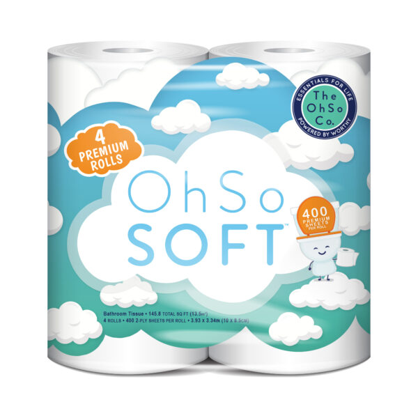 The OhSo Co.  OhSo Soft Bathroom Tissue 4pk